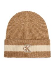 Calvin Klein Czapka LV04F8100G Beżowy. Brązowe czapki zimowe Calvin Klein, bez wzorów, z poliesteru. Za 209.99 zł.