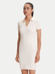 Guess Sukienka codzienna V5YK05 Z3OA0 Écru Regular Fit. Sukienki Guess, na co dzień, s, z aplikacjami, z syntetyku, bez kołnierzyka, bez ramiączek, proste. Za 189.99 zł.