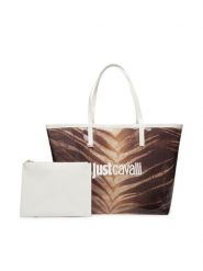 Just Cavalli Torebka 80RA4BS2 ZSB94 Brązowy. Brązowe shopper bag Just Cavalli, bez wzorów, z syntetyku, bez dodatków. Za 619.99 zł.