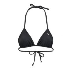 Damska góra od bikini Puma w kształcie trójkąta w kolorze czarnym. Czarne bikini Puma, bez wzorów. Za 75.99 zł.