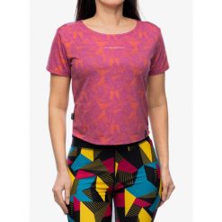 Koszulka wspinaczkowa damska La Sportiva Dimension T-Shirt. Czerwone t-shirty sportowe La Sportiva, bez wzorów, bez ramiączek. Za 188.99 zł.