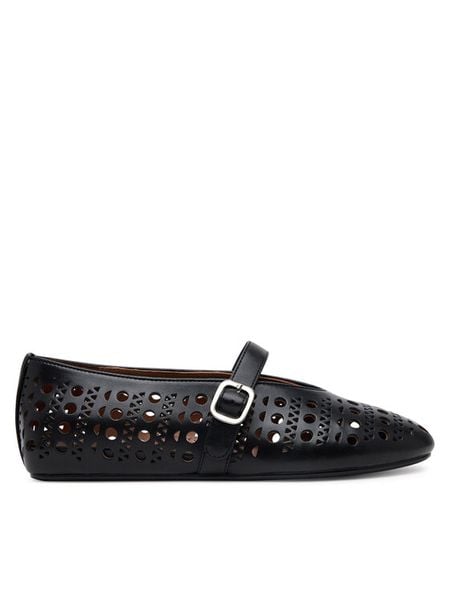 Badura Baleriny ELAN-SLT24067P-55 Czarny. Czarne baleriny Badura, bez wzorów, ze skóry, bez obcasa, bez zapięcia. Za 279.99 zł.