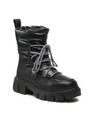 Jenny Fairy Trzewiki HY211257 Czarny. Czarne botki Jenny Fairy, bez wzorów, z materiału, bez obcasa, na płaskiej podeszwie, bez zapięcia. Za 129.99 zł.