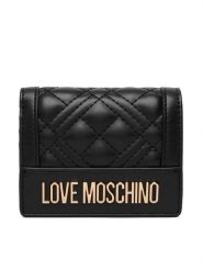 LOVE MOSCHINO Portfel JC5601PP1OLA0000 Czarny. Czarne portfele Love Moschino, bez wzorów, ze skóry. Za 379.99 zł.