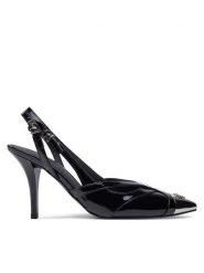 PINKO Sandały Lucy 17 SD0181 E002 Czarny. Czarne sandały Pinko, bez wzorów, ze skóry, bez obcasa, na szpilce, bez zapięcia. Za 474.23 zł.