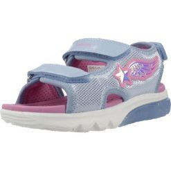 Sandały GEOX J SANDAL CIBERDRON G Niebieski. Niebieskie sandały Geox, bez wzorów, z syntetyku, sportowe, bez obcasa, bez zapięcia. Za 230.99 zł.