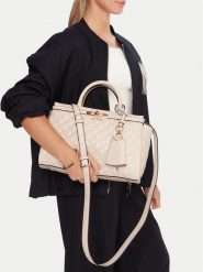 Guess Torebka Idra HWGG81 57060 Beżowy. Brązowe torebki klasyczne Guess, z aplikacjami, ze skóry, bez dodatków. Za 359.99 zł.