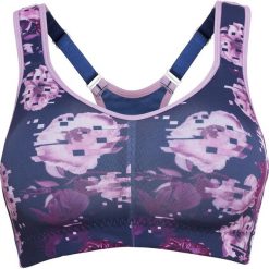 Biustonosz sportowy Level 2 bonprix ciemnoniebieski z nadrukiem. Niebieskie biustonosze sportowe bonprix, bez wzorów, na fitness i siłownię. Za 49.99 zł.