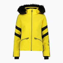 Kurtka narciarska damska CMP 35W0246 Zip Hood Synthetic Fur. Żółte kurtki narciarskie CMP, na zimę, z aplikacjami, z elastanu, bez kaptura, narciarskie. Za 1,249.00 zł.