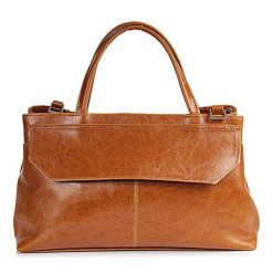 Torebka skórzana damska kuferek DAN-A T146 camel. Brązowe torebki klasyczne DAN-A, bez wzorów, ze skóry, eleganckie, bez dodatków. Za 299.99 zł.