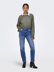 ONLY Sweter w kolorze khaki rozmiar: M. Brązowe swetry ONLY, m, bez wzorów, bez ramiączek. Za 70.24 zł.