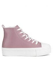 Jenny Fairy Trampki WFA2912-1 Różowy. Czerwone trampki Jenny Fairy, bez wzorów, ze skóry, bez zapięcia. Za 59.99 zł.