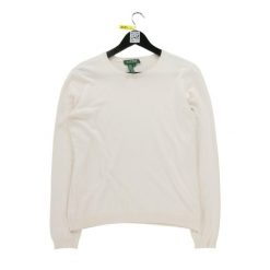 Second life - Damski różowy sweter z jedwabiu - Stan dobry. Czerwone swetry Ralph Lauren, bez wzorów, bez ramiączek. Za 89.42 zł.