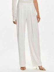 NORMA KAMALI Spodnie materiałowe ST1247HPC32944 Biały Regular Fit. Białe spodnie materiałowe Norma Kamali, bez wzorów, z materiału. Za 629.99 zł.