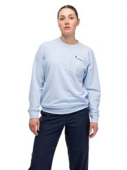 Bergans Bluza funkcyjna "Midtli" w kolorze błękitnym rozmiar: M. Niebieskie bluzy bez kaptura Bergans, m, bez wzorów, z materiału, bez kaptura, outdoorowe. Za 210.32 zł.