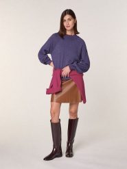 Rodier Wełniany sweter w kolorze fioletowym rozmiar: M. Różowe swetry Rodier, m, bez wzorów, z wełny, bez ramiączek. Za 260.99 zł.