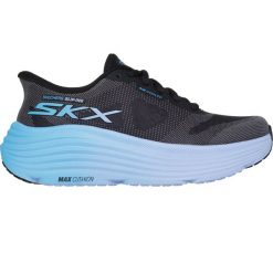 Buty do biegania damskie SKECHERS Max Cushioning Endeavour Hallandale. Czarne buty treningowe Skechers, bez wzorów, bez zapięcia, do biegania. Za 509.99 zł.