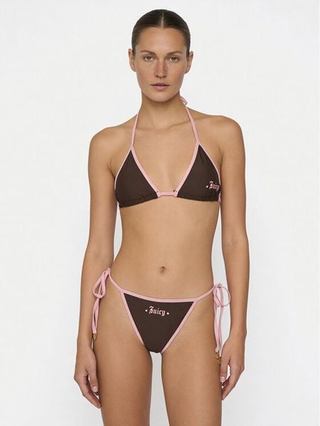 Juicy Couture Bikini Taihiti JCITS126201 Brązowy. Brązowe bikini Juicy Couture, bez wzorów, z syntetyku. Za 167.99 zł.