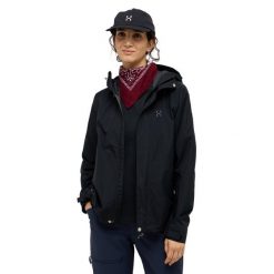 Damska wiatrówka Haglöfs Astral GTX II. Czarne kurtki przejściowe sportowe Haglöfs, bez wzorów, z softshellu, bez kaptura, trekkingowe. W wyprzedaży za 1,491.55 zł.