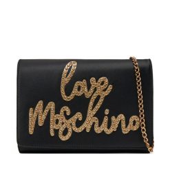 Torebka LOVE MOSCHINO. Czarne kopertówki Love Moschino, bez wzorów, wizytowe, bez dodatków. Za 379.99 zł.