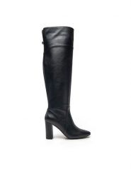 TWINSET Kozaki 242TGT056 Czarny. Czarne kozaki Twinset, bez wzorów, ze skóry, bez obcasa, na słupku, bez zapięcia. Za 1,299.00 zł.