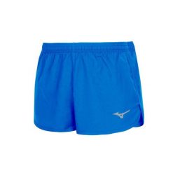 Szorty Mizuno. Niebieskie szorty sportowe Mizuno, bez wzorów, z materiału, do biegania. Za 213.00 zł.