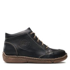 Botki Josef Seibel. Czarne botki Josef Seibel, bez wzorów, bez obcasa, na płaskiej podeszwie, bez zapięcia. Za 399.99 zł.