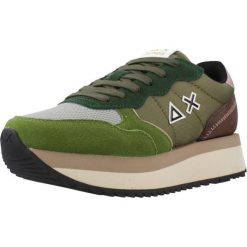 Buty SUN68 BIG ALLY SOLID Zielony. Zielone buty trekkingowe SUN68, ze skóry, bez zapięcia. Za 288.99 zł.