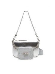 Steve Madden Torebka Bnaim-R SM13001551 Srebrny. Szare kopertówki Steve Madden, bez wzorów, ze skóry, wizytowe, bez dodatków. Za 279.99 zł.