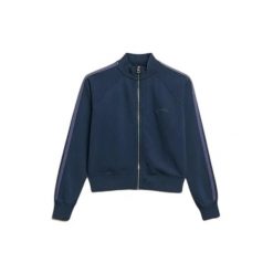 Damska bluza dresowa zapinana na zamek Superdry Essential Logo. Niebieskie bluzy bez kaptura Superdry, s, bez wzorów, z dresówki, bez kaptura. Za 324.50 zł.