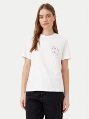 Vila T-Shirt Sybilla 14103247 Biały Regular Fit. Białe t-shirty Vila, xs, bez wzorów, z bawełny, bez kołnierzyka, bez ramiączek. Za 59.99 zł.