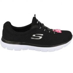 Buty do biegania damskie Skechers Sneaker Summits. Czarne buty do biegania Skechers, bez wzorów, z materiału, bez zapięcia, do biegania. Za 292.00 zł.