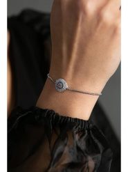 Lodie Silver Bransoletka z cyrkoniami rozmiar: onesize. Szare bransoletki Lodie Silver, z cyrkonią, metalowe. Za 34.99 zł.