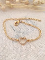 Atelier MIU Pozłacana bransoletka z elementem ozdobnym rozmiar: onesize. Żółte bransoletki atelier MIU, z cyrkonią, pozłacane. Za 37.45 zł.