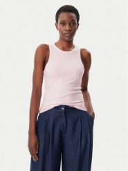 Tommy Hilfiger Top WW0WW38635 Różowy Slim Fit. Czerwone topy Tommy Hilfiger, xxl, bez wzorów, z wiskozy, bez kołnierzyka, bez ramiączek. Za 149.99 zł.