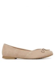 Caprice Baleriny 9-22109-46 Beżowy. Brązowe baleriny Caprice, bez wzorów, ze skóry, bez obcasa, bez zapięcia. Za 231.99 zł.