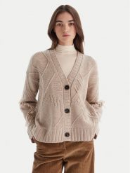 Weekend Max Mara Kardigan Stallo 2525346052 Beżowy Regular Fit. Brązowe swetry Weekend Max Mara, xl, bez wzorów, z wełny, bez ramiączek. Za 1,499.00 zł.