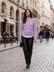 Sweter z dekoracyjnym splotem - fioletowy. Fioletowe swetry Sinsay, l, bez wzorów, ze splotem, bez ramiączek. Za 49.99 zł.