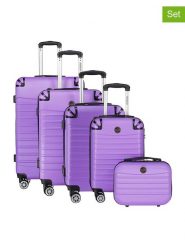 Geographical Norway 5-częściowy zestaw "Shock" w kolorze fioletowym rozmiar: onesize. Różowe walizki Geographical Norway. Za 543.99 zł.