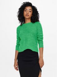 ONLY Sweter 15234745 Zielony Regular Fit. Zielone swetry ONLY, xl, bez wzorów, z syntetyku, bez ramiączek. Za 89.99 zł.