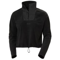 Damska bluza typu crop Helly Hansen Daybreaker Fleece. Czarne bluzy Helly Hansen, bez wzorów, sportowe, bez ramiączek, bez kaptura. Za 347.00 zł.