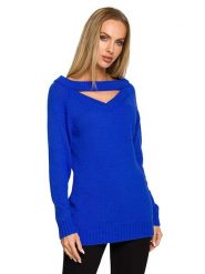 Made of emotion Sweter w kolorze niebieskim rozmiar: S/M. Niebieskie swetry Made Of Emotion, m, bez wzorów, bez ramiączek. Za 134.95 zł.