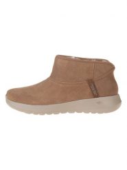 Skechers Skórzane botki "On the Go Joy" w kolorze jasnobrązowym rozmiar: 37. Brązowe botki Skechers, bez wzorów, z materiału, bez obcasa, bez zapięcia. Za 188.85 zł.
