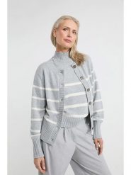 Josephine & Co Kardigan w kolorze jasnoszaro-białym rozmiar: S. Białe swetry Josephine & Co, s, bez wzorów, z kaszmiru, bez ramiączek. Za 188.40 zł.