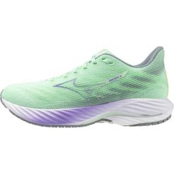 Buty do biegania damskie Mizuno Wave Rider 28. Białe buty do biegania Mizuno, bez wzorów, bez zapięcia, do biegania, mizuno wave. Za 459.99 zł.