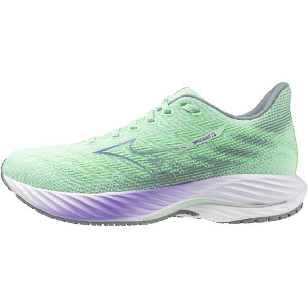 Buty do biegania damskie Mizuno Wave Rider 28. Białe buty do biegania Mizuno, bez wzorów, bez zapięcia, do biegania, mizuno wave. Za 459.99 zł.