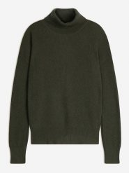 AUTHENTIC CASHMERE Kaszmirowy golf "Roxane" w kolorze khaki rozmiar: S. Brązowe swetry AUTHENTIC CASHMERE, s, bez wzorów, z kaszmiru, bez ramiączek. Za 478.99 zł.