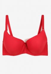 Czerwony Biustonosz z Usztywnionymi Miseczkami Full Cup Elatris. Czerwone biustonosze Renee, bez wzorów. W wyprzedaży za 19.99 zł.