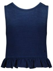 Vingino Top w kolorze granatowym rozmiar: 140. Niebieskie topy Vingino, bez wzorów, z bawełny, bez kołnierzyka, bez ramiączek. Za 88.95 zł.