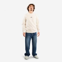 Bluza skaterska z kolekcji Roos Zwetsloot, beżowa, niebarwiona. Białe bluzy Decathlon, l, bez wzorów, z bawełny, bez ramiączek, bez kaptura. Za 139.99 zł.